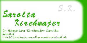 sarolta kirchmajer business card